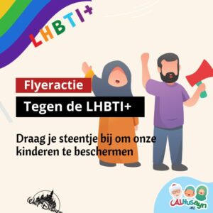 Flyeractie tegen de LHBTI onderwijs